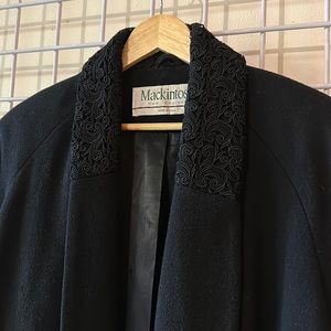 Vintage black wool coat by Mackintosh New England, made in USA